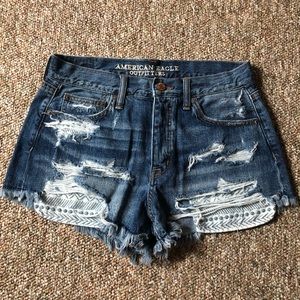 American Eagle High Waisted Festival Jean Shorts